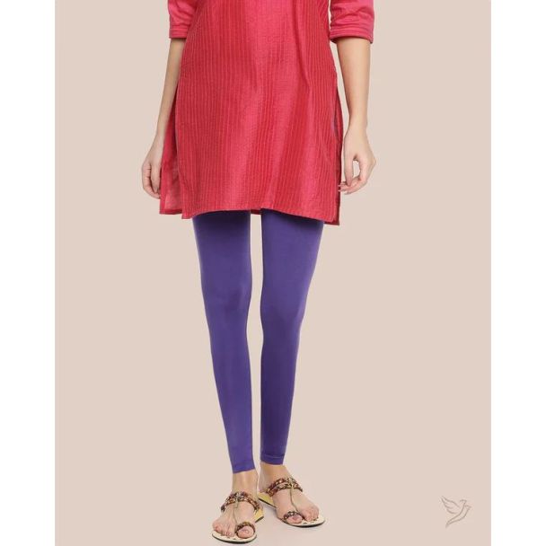 Twin Birds Women Cotton Ankle Legging - Deep Purple