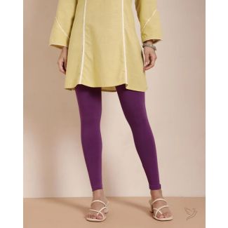 Twin Birds Women Cotton Ankle Legging - Vapour Violet