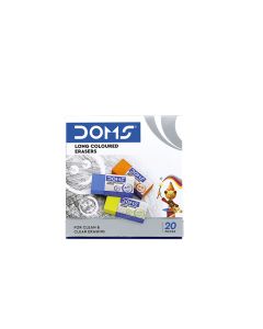 DOMS Long Coloured Eraser Pack of 20