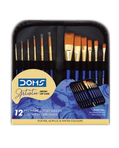 DOMS Artistic Brush Zip Case - 12 Brushes