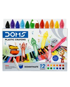DOMS Dommymate Plastic Crayons 12 Shades