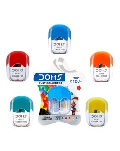 DOMS Dust Collector Pencil Sharpeners 1 N. Sharpener (Assorted Colours)