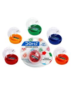 DOMS Soccer Shot Pencil Sharpeners 1 N. Sharpener (Assorted Colours)