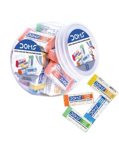 DOMS Extra Long Dust Free Coloured Eraser 25 Nos