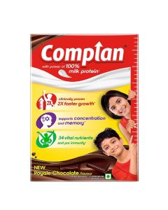 Complan Nutrition Drink Powder for Children, Royale Chocolate Flavour, Nutrition Drink for kids with protein & 34 vital nutrients - 500g Carton 