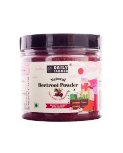 Daily Farmer Gourmet Beetroot Powder Energy Booster For Face, Lips and Hair, Natural Superfood, Improves Blood Flow and enhances performance, Anti-oxidant rich - 70g