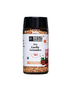 Daily Farmer Dehydrated Garlic Granules Ready to Use, Versatile and Flavourful, Robust Garlic Essence, Super Food - 60g