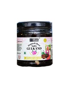 Daily Farmer Nutty Gulkand with Honey, Almonds and Cashews Rose Petal Jam, 100% Natural, Sun Cooked, Nature's Coolant, No Preservatives