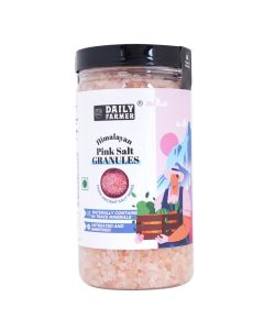 Daily Farmer Himalayan Pink Rock Salt Granules Dark Pink Salt, Gourmet-Grade, Untreated and Unrefined, Mineral Rich, Additive Free, Sendha Namak - 1Kg