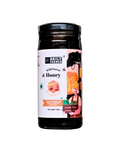 Daily Farmer Wild Forest Honey 100% Raw, Pure and Natural, NMR tested, Unprocessed and Un-Pasteurised, Immunity Booster, Sugar- Free - 300g