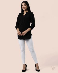 Twin Birds Women Bamboo Modal Ankle Legging White