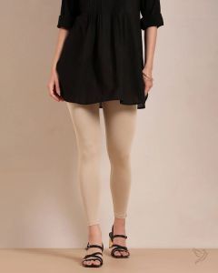 Twin Birds Women Cotton Ankle Legging - Butter Scotch