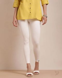 Twin Birds Women Cotton Ankle Legging - Creme De La Creme