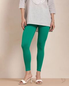 Twin Birds Women Cotton Ankle Legging - Emerald Lexus