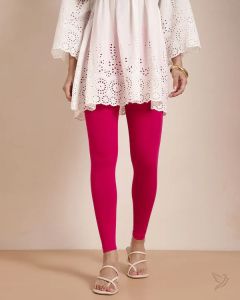 Twin Birds Women Cotton Ankle Legging - Pink Paradise