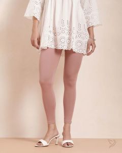 Twin Birds Women Cotton Ankle Legging - Rose Gold