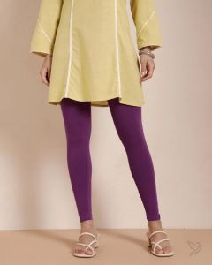 Twin Birds Women Cotton Ankle Legging - Vapour Violet