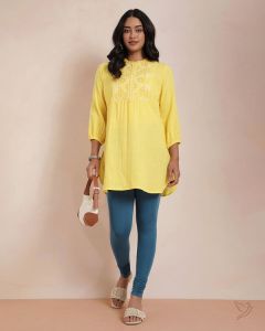 Twin Birds Women Cotton Churidar Legging - Blue Heaven