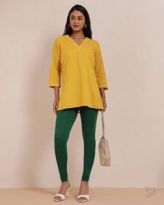 Twin Birds Women Cotton Churidar Legging - New Leaf