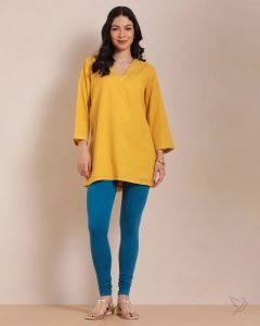 Twin Birds Women Cotton Churidar Legging - Peacock Blue