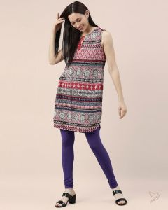 Twin Birds Women Cotton Churidar Legging - Tropical Punch