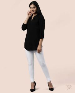 Twin Birds Women Bamboo Modal Churidar Legging White