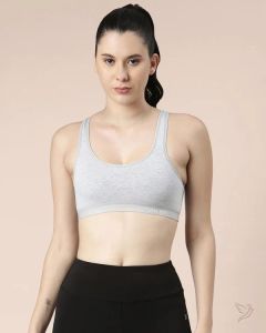 Twin Birds Women Inner Wear Sports Bra Grey
