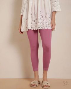 Twin Birds Women Viscose 7/8 High Ankle/Cropped Leggings - Wild Orchid