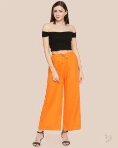 Twin Birds Women Wide Leg Palazzo Fiery Orange