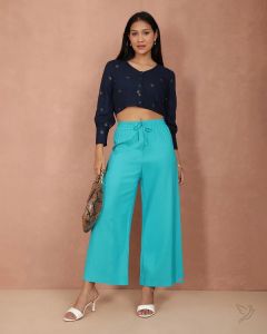 Twin Birds Women Wide Leg Palazzo Pool Side