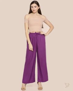 Twin Birds Women Wide Leg Palazzo Vapour Violet