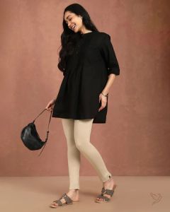 Twin Birds Women Sleek Kurti Pant Butter Scotch