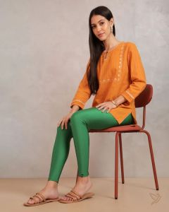 Twin Birds Women Shimmer Legging Green Glitter