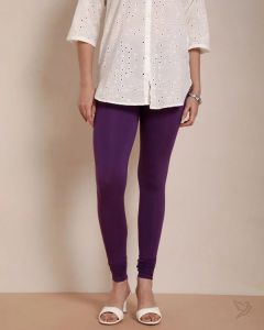 Twin Birds Women Viscose Churidar Legging - Plum Jam