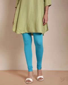 Twin Birds Women Viscose Churidar Legging - Swimming Pool