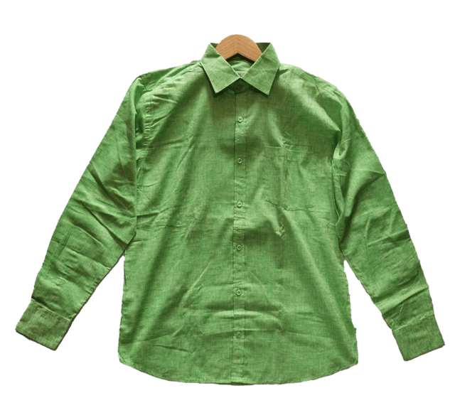 Men Full Sleeve Casual Shirt Parrot Green