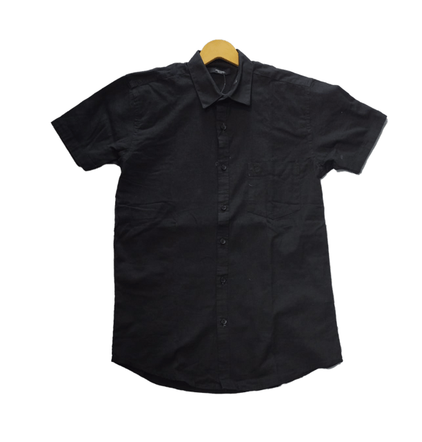 Men Half Sleeve Casual Black