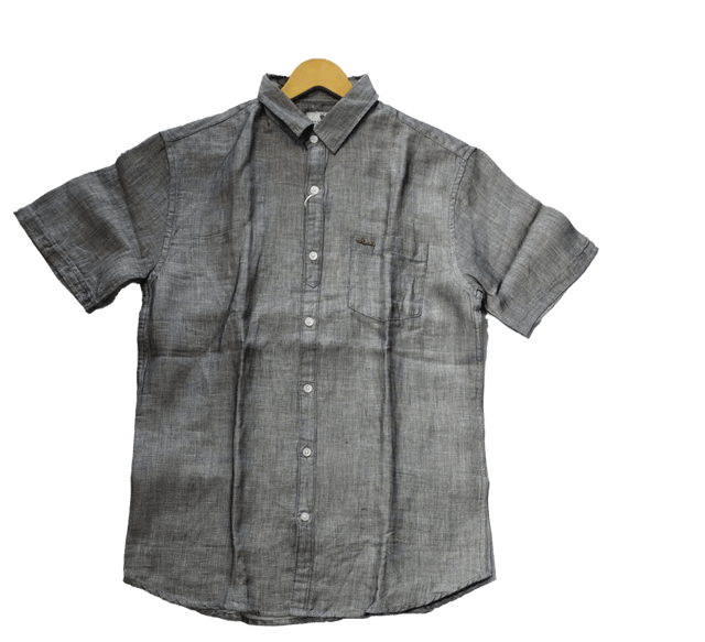 Men Half Sleeve Casual Grey