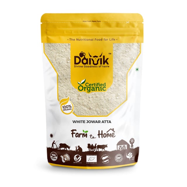 DAIVIK Organic White Jowar Atta/Soreghum/Chola Maavu