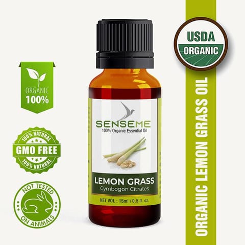 SENSEME Lemongrass Organic Oil 15 Ml