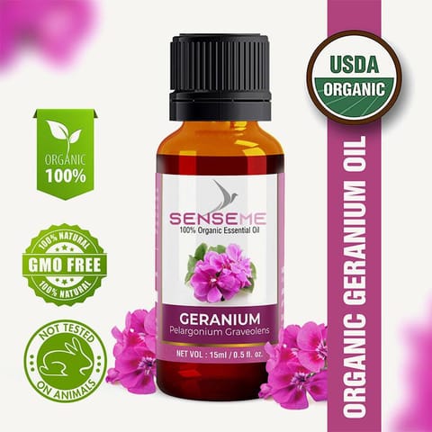 SENSEME Geranium Organic Oil 15 Ml