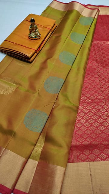 Pure Handloom Soft Silk 1.5 Warp Butta Sarees