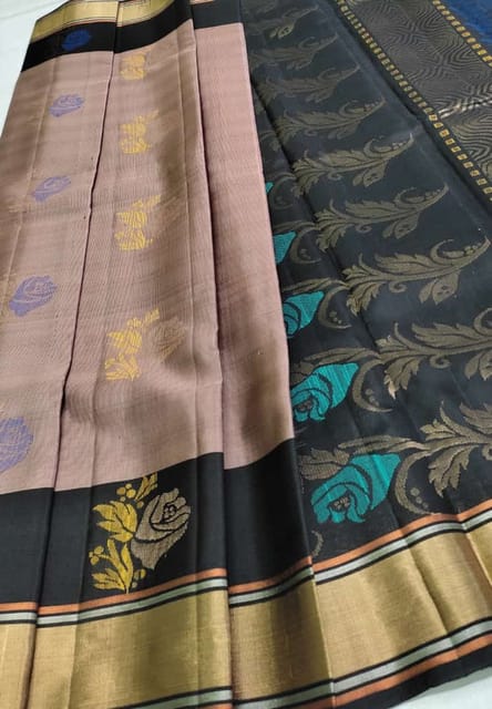 Pure Handloom Soft Silk 2 Warp Butta Sarees