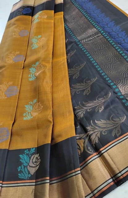Pure Handloom Soft Silk 2 Warp Butta Sarees