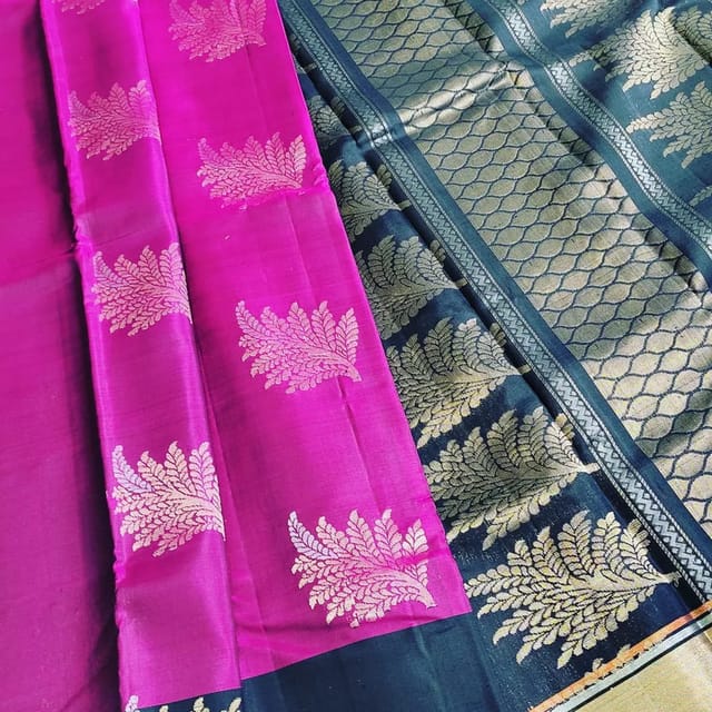 Pure Handloom Soft Silk 2 Warp Butta Sarees