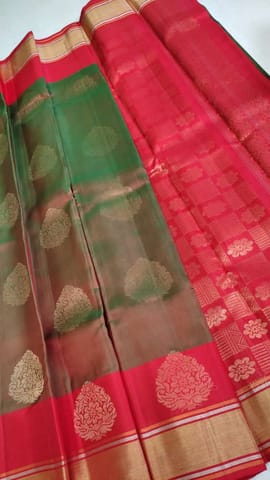 Pure Handloom Soft Silk 2 Warp Butta Sarees