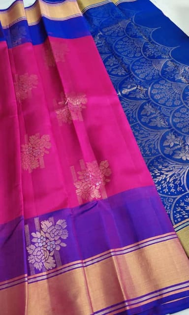 Pure Handloom Soft Silk 2 Warp Butta Sarees