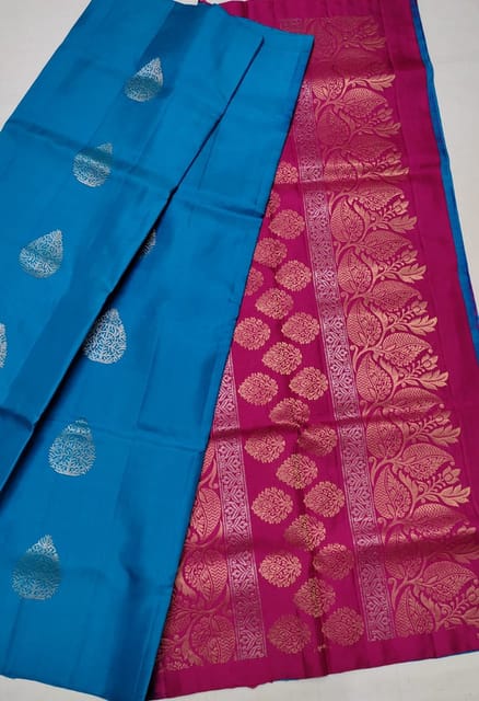 Pure Handloom Soft Silk 2 Warp Without Broder Sarees