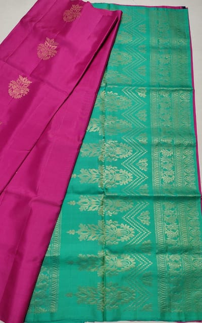 Pure Handloom Soft Silk 2 Warp Without Broder Sarees