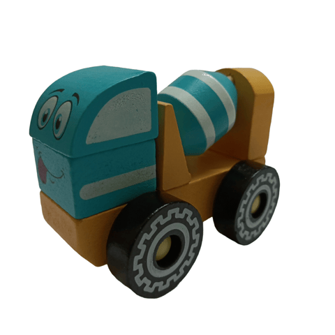 Wooden Concrete Mixing Vehicle Toy